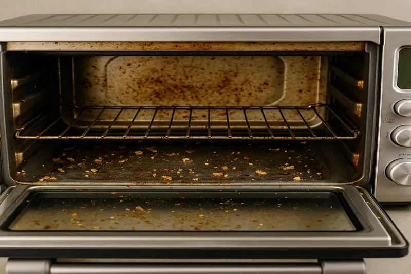 How to Clean Breville Toaster Oven – Complete Guide for a Sparkling Appliance 1 Dirty Breville toaster oven before cleaning